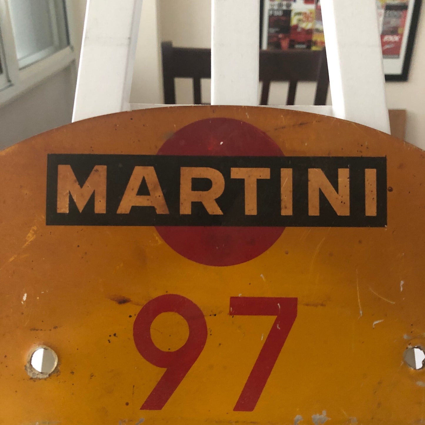 1962 RAC Zuid Brabant Grensrit Car Rally Rallye Participant Plate w/ Martini Ad