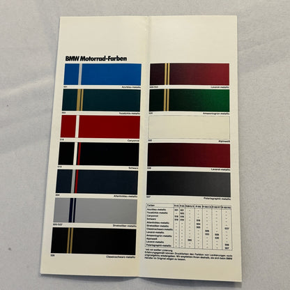 1981 BMW Motorcycle Price and Options Brochure Catalog R100RS R100 R80 GERMAN