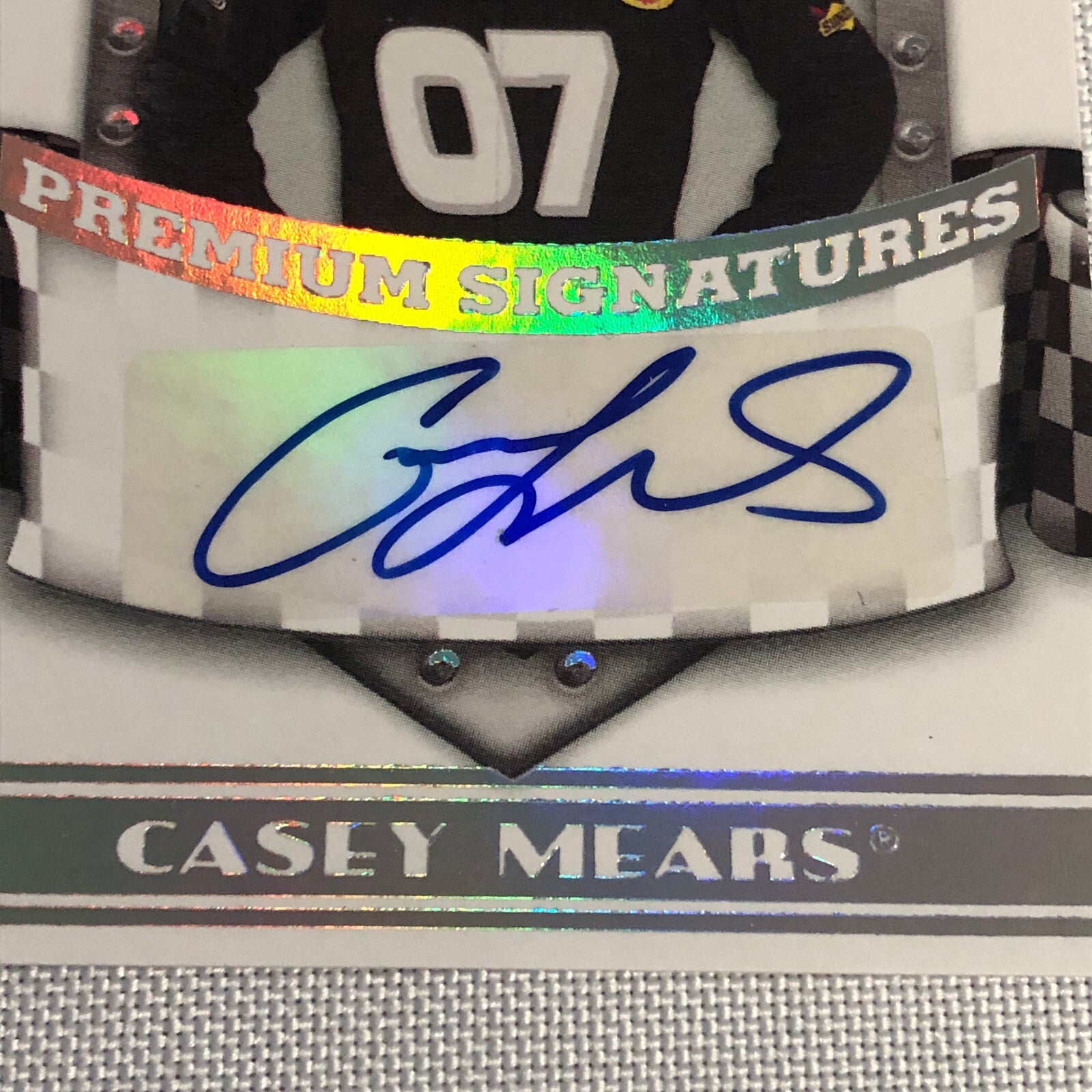 2009 Press Pass Premium Signatures Casey Mears Signed Signature Auto Card NASCAR