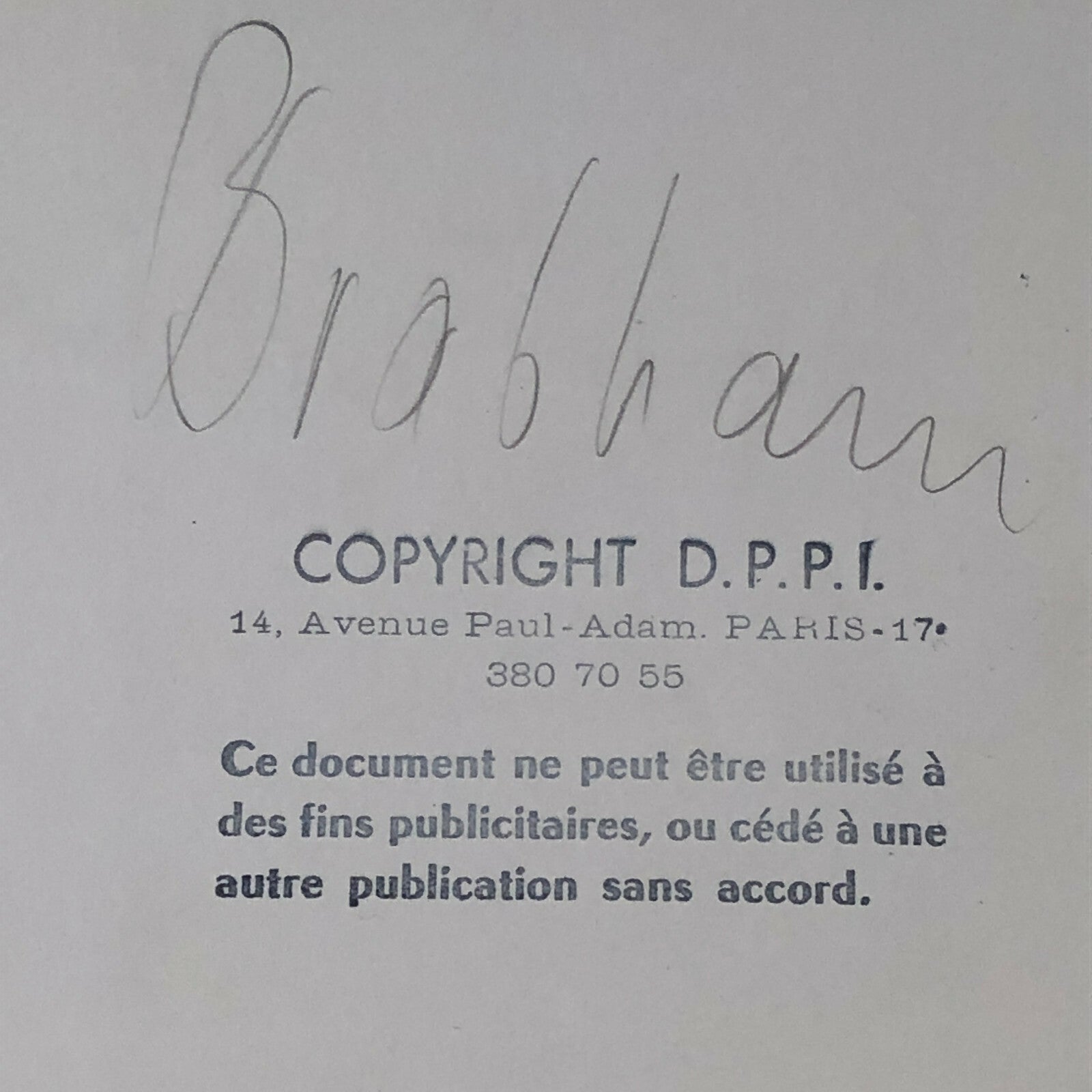 Vintage Racing Photo Photograph Jack Brabham Driver Race Car DPPI 