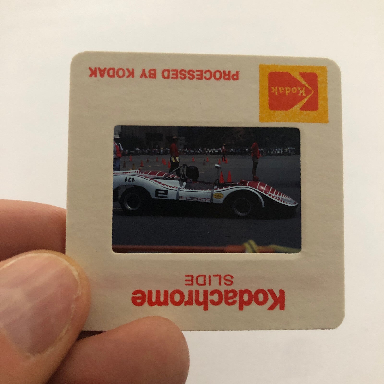 Porsche Car Show 35mm Photo Slide Vintage 1981 Racing Car