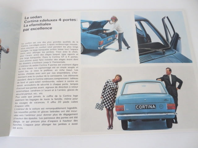 1960s Ford Cortina Sales Brochure Advertising Catalog FRENCH Canadian 