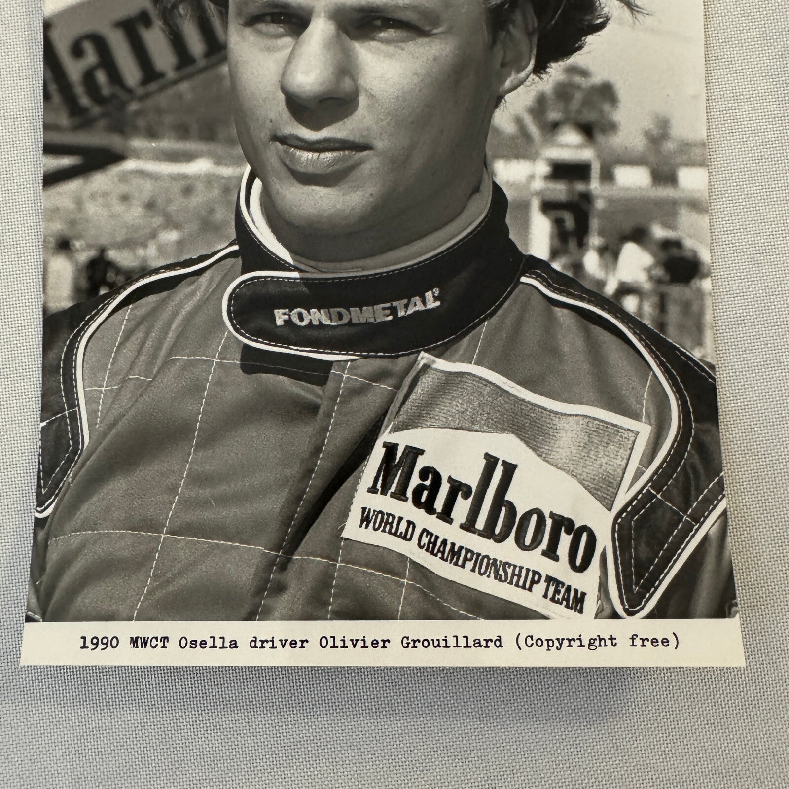 Olivier Grouillard 1990 MWCT Osella Racing Driver Press Photo Photograph