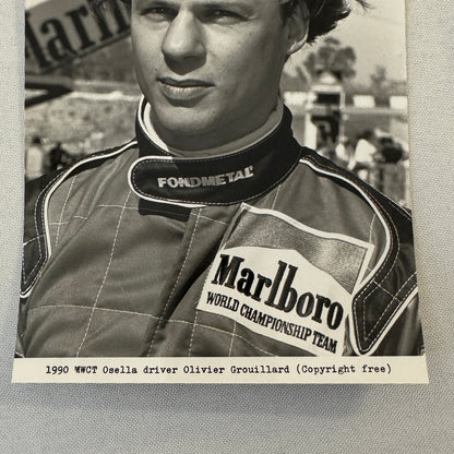 Olivier Grouillard 1990 MWCT Osella Racing Driver Press Photo Photograph