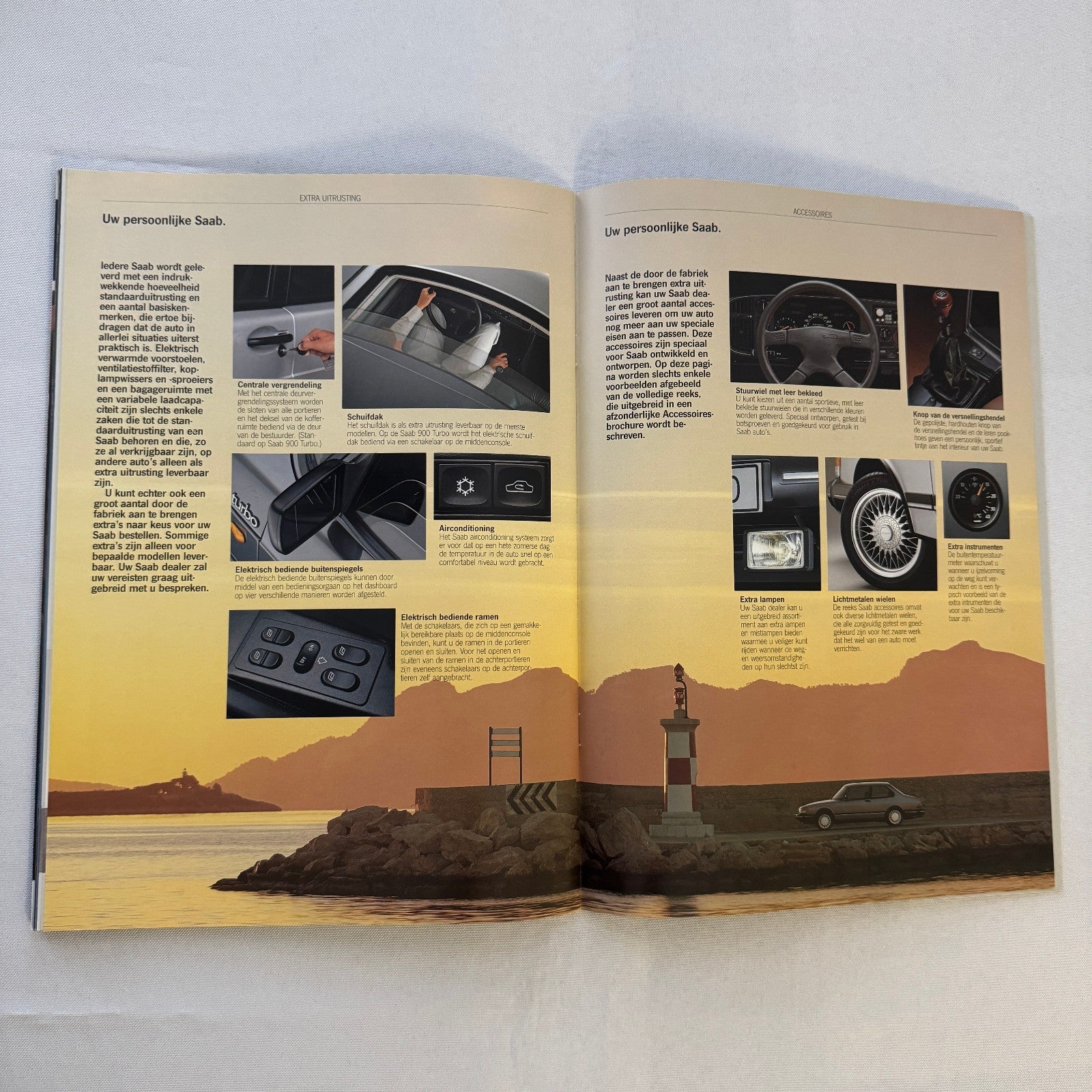 Vintage Saab 900 Car Sales Brochure Catalog 900 Turbo 900i 900C Car DUTCH Text
