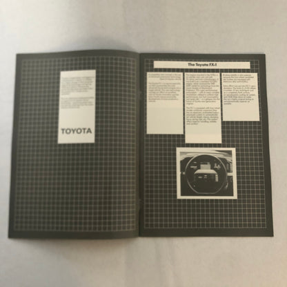 Toyota FX-1 Concept Car Prototype Sales Brochure Catalog Toyota FX1