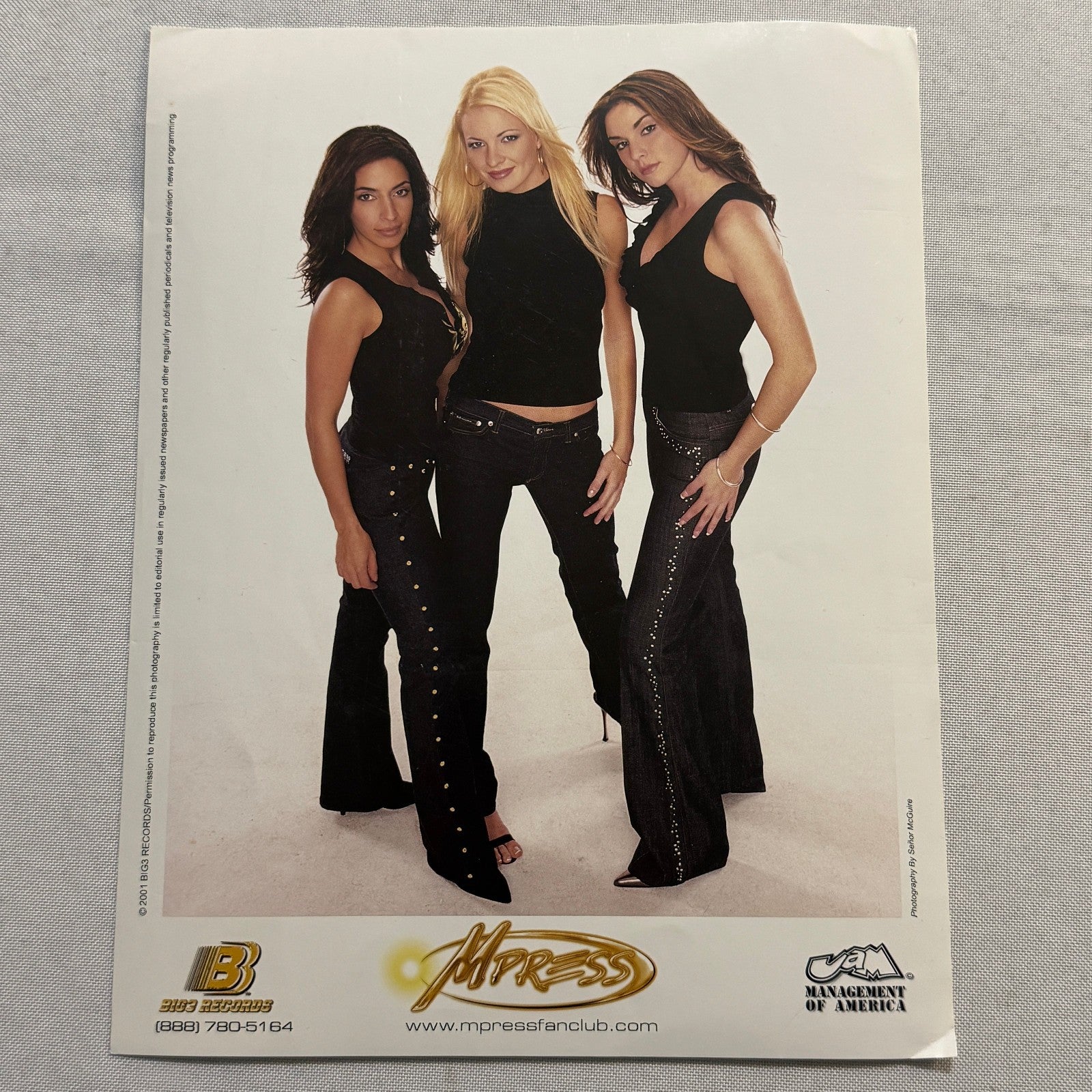 Mpress Music Publicity Press Photo Photograph Band 2001