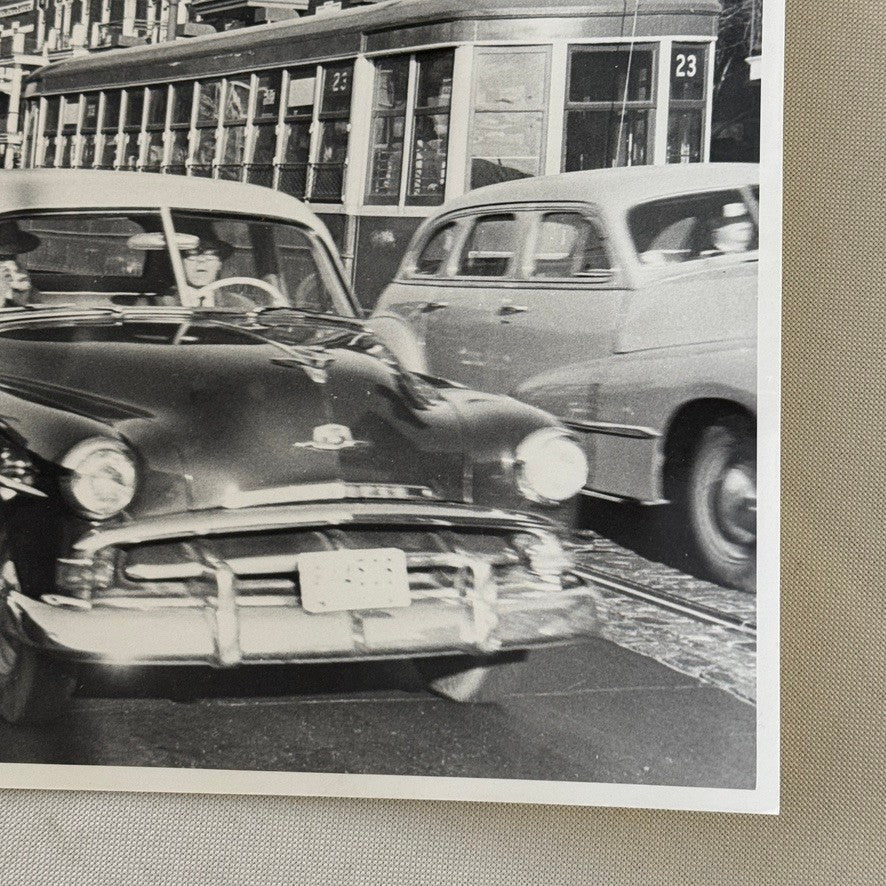 Vintage Photograph Car Automobile Street Scene Photo Print