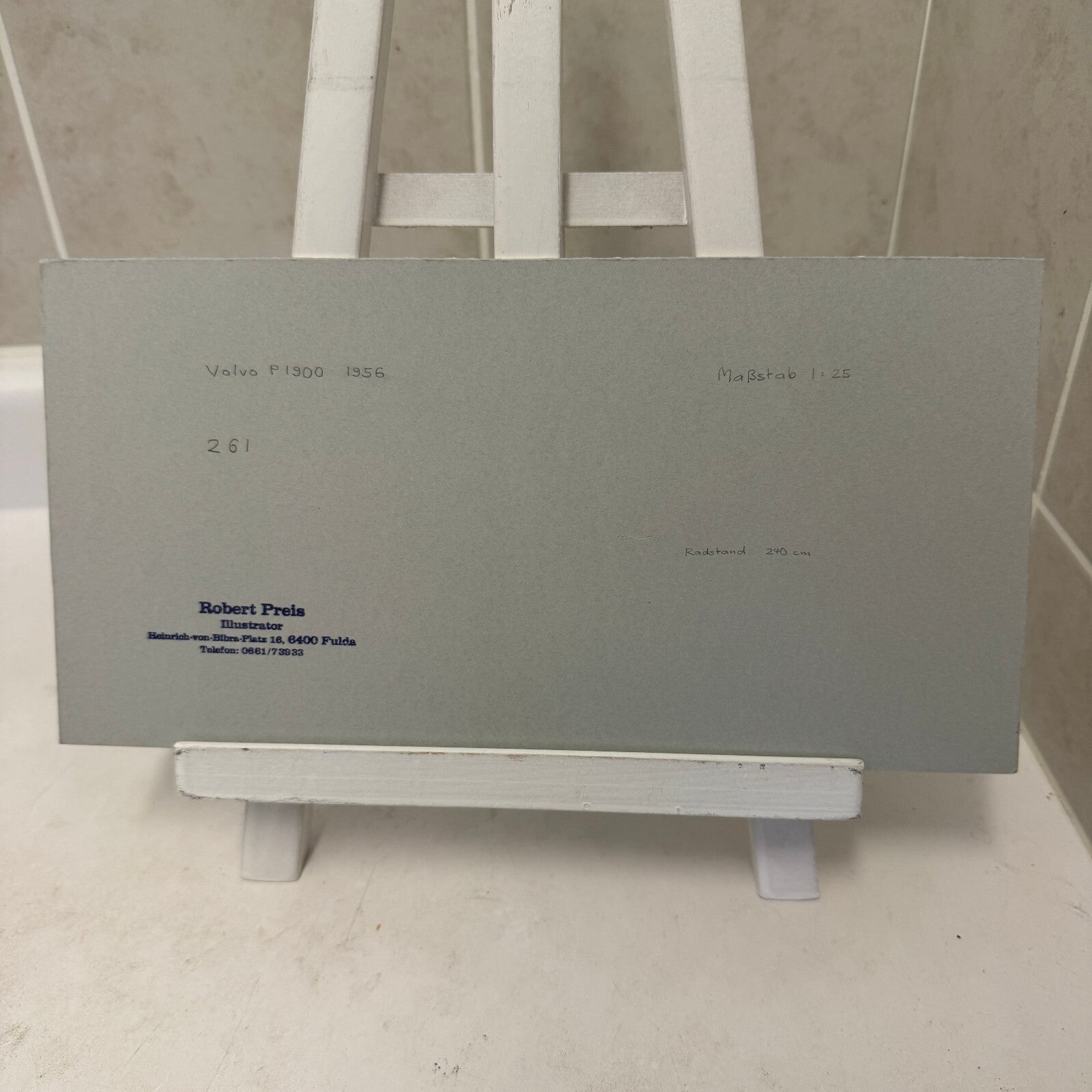 1956 Volvo P1900 Car Automobile Illustration Art Drawing Hand Drawn Robert Preis