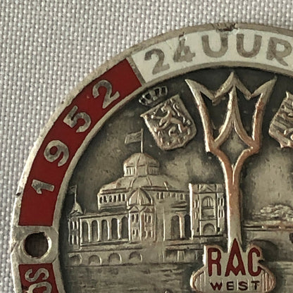 1952 Scheveningen Luxemburg Scheveningen SLS Rally Badge Emblem Award 