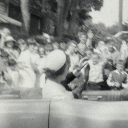Vintage Presidential Motorcade Car Photo Lady Bird Johnson Lyndon Baines Johnson