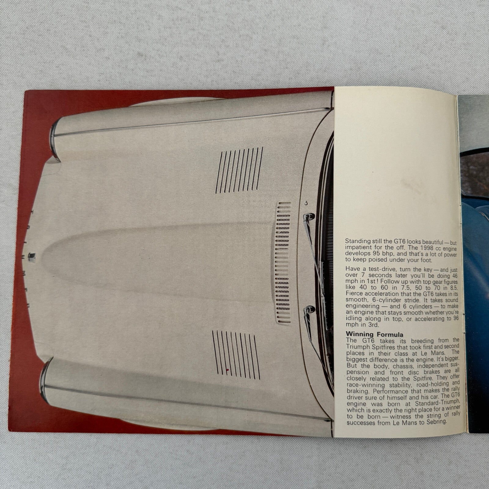 Triumph GT6 Car Sales Brochure Catalog Vintage