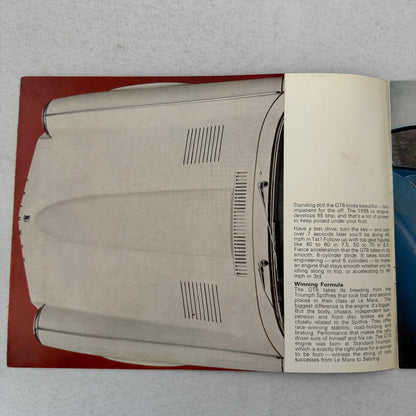 Triumph GT6 Car Sales Brochure Catalog Vintage