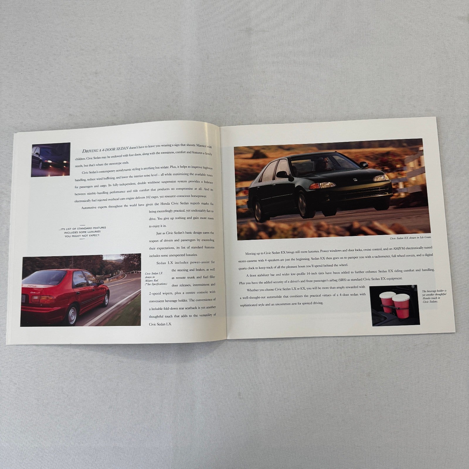 1995 Honda Civic Car Sales Brochure Catalog Hatchback Coupe Sedan Canadian