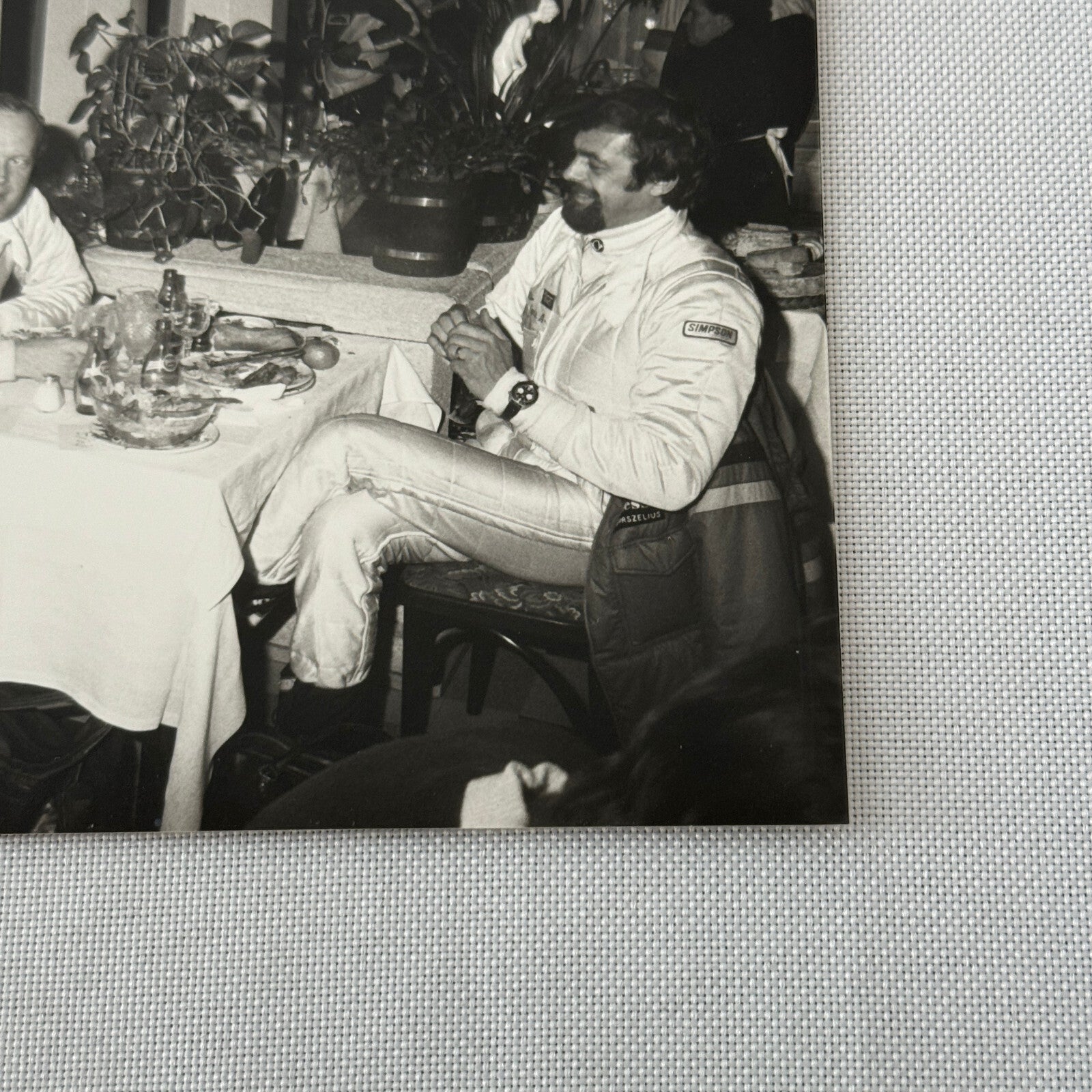 1980 Rallye Monte Carlo Press Photo Photograph DPPI Rally Drivers in Restaurant