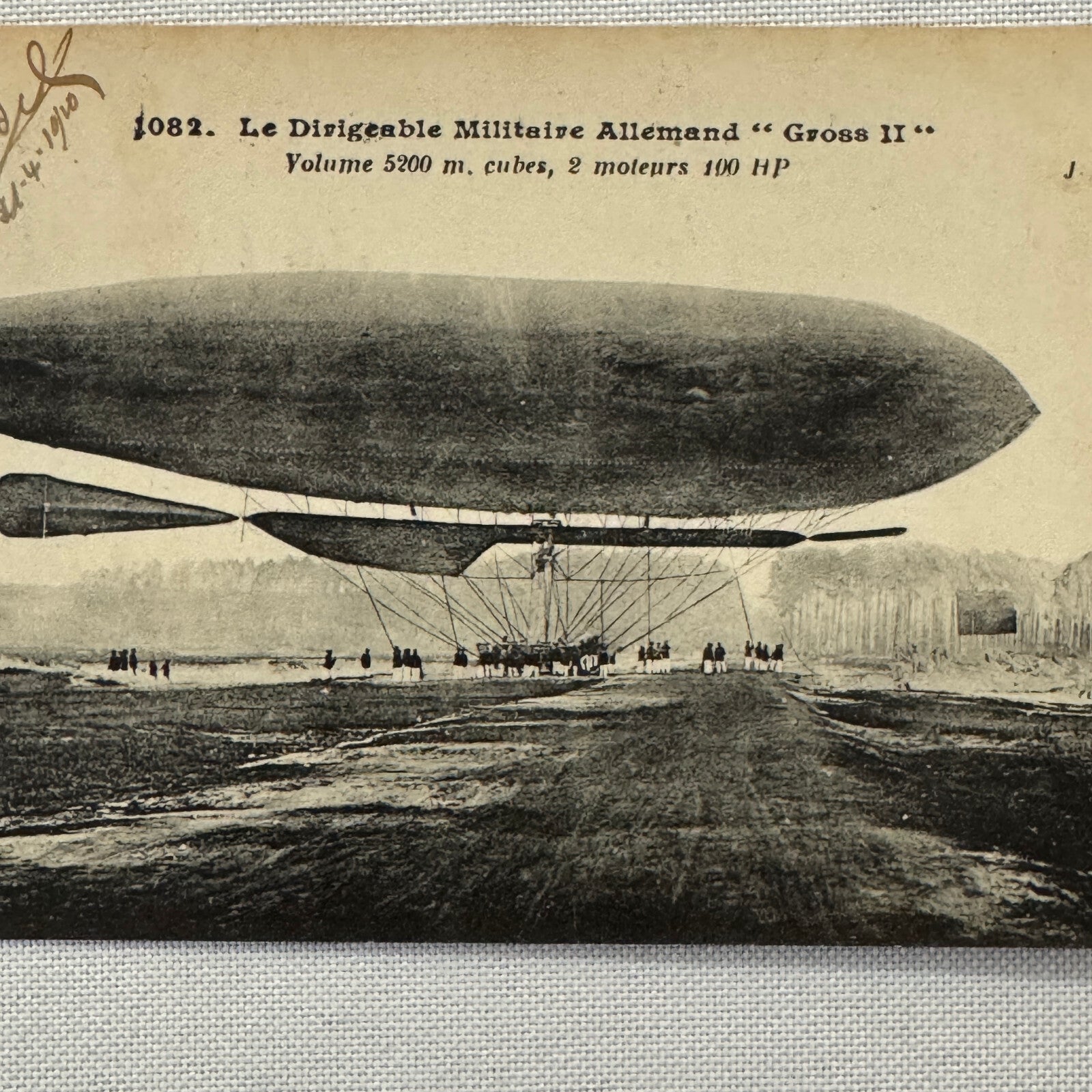 Military Airship Dirigible Aircraft French Postcard Post Card Vintage