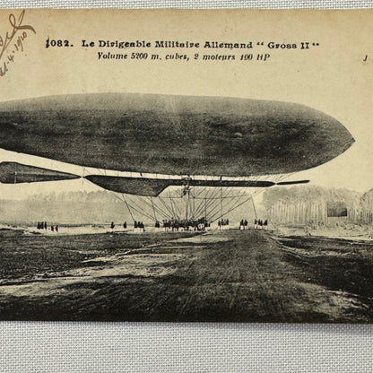 Military Airship Dirigible Aircraft French Postcard Post Card Vintage
