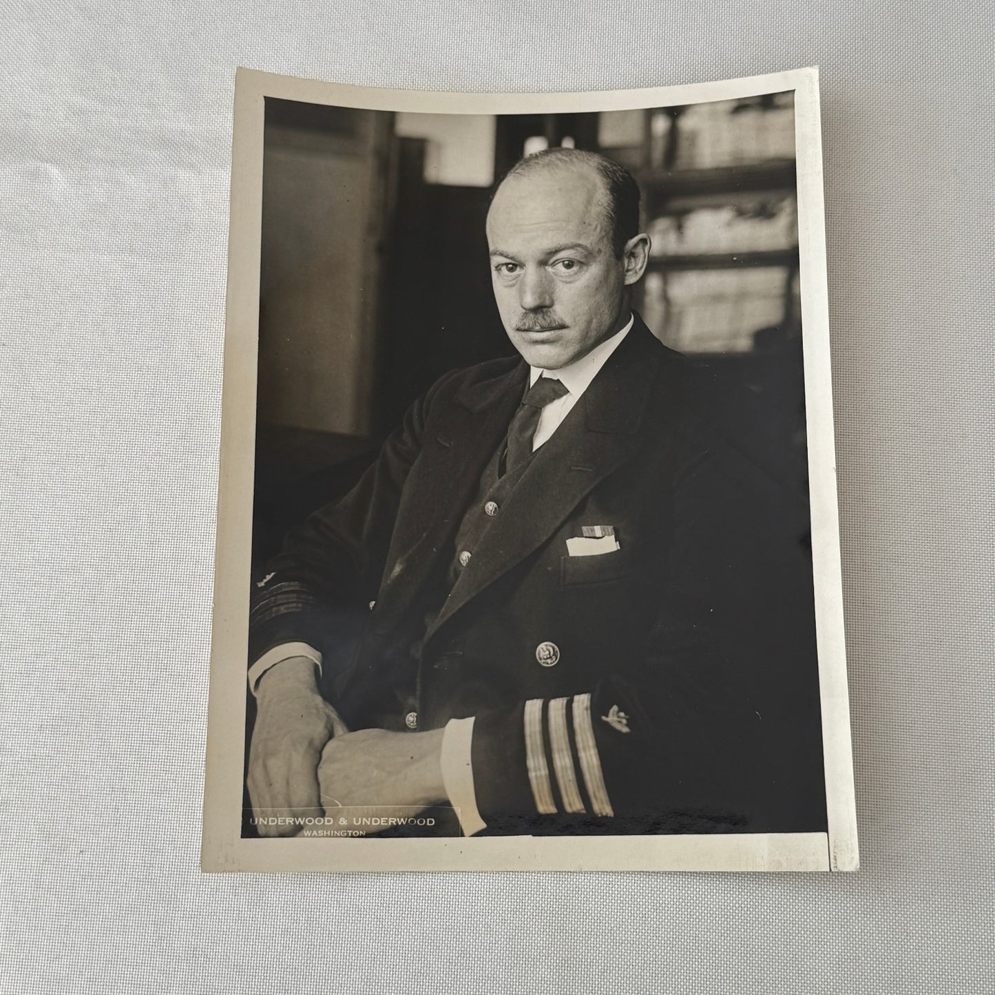 Underwood and Underwood Vintage Press Photograph Photo US Military Man Uniform
