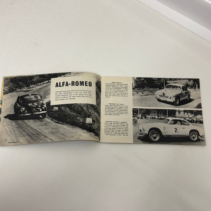 1954 Castrol Racing Achievements Brochure Alfa Romeo Aston Martin Austin Healey