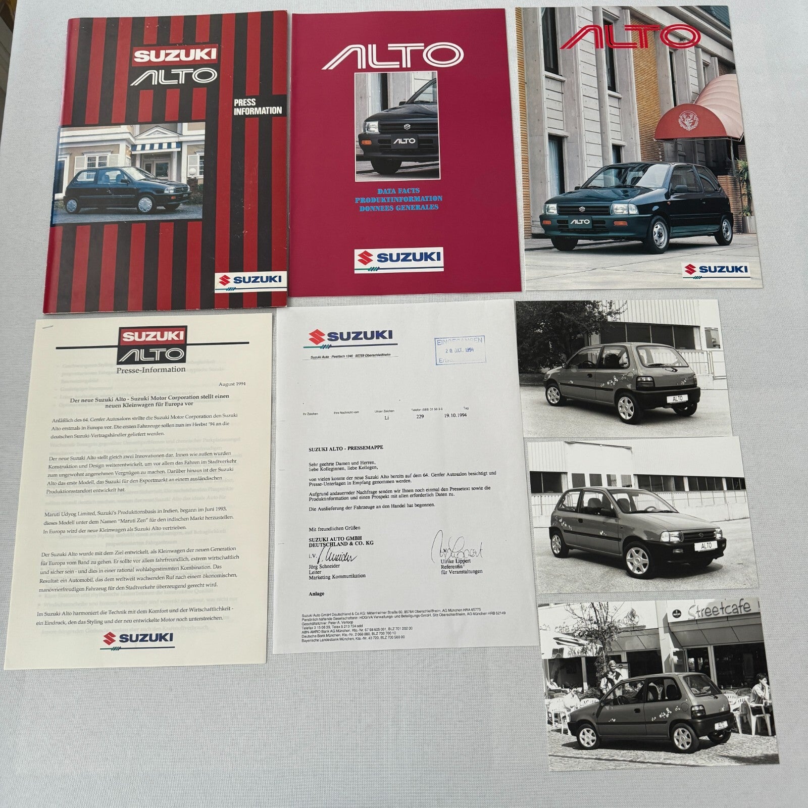 Suzuki Alto Car Press Kit Brochure Catalog Photos European