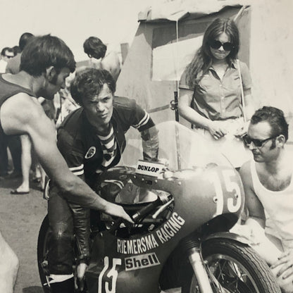 Vintage Motorcycle Racing Photo photograph Rider Theo Bult Yamaha 1971
