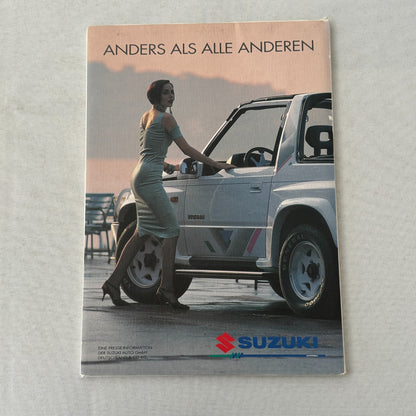 1993 Suzuki Press Kit Brochure German Suzuki Swift Samurai Vitara Super Carry