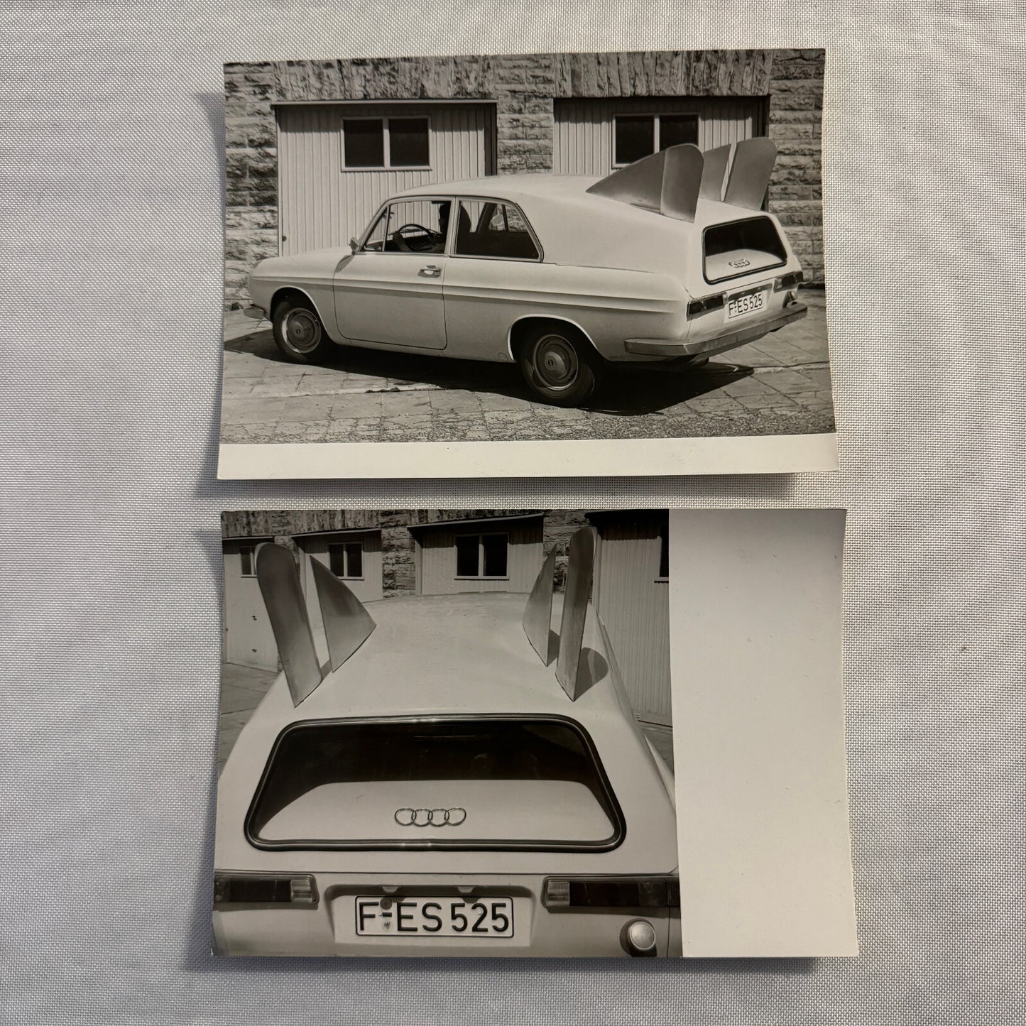 Vintage Audi Aerodynamic Concept Car Photo Photograph Print Lot 2x