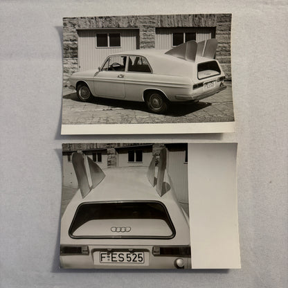 Vintage Audi Aerodynamic Concept Car Photo Photograph Print Lot 2x