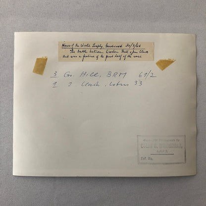 Vintage Racing Photo Photograph Graham Hill BRM Jim Clark Lotus Goodwood 1964