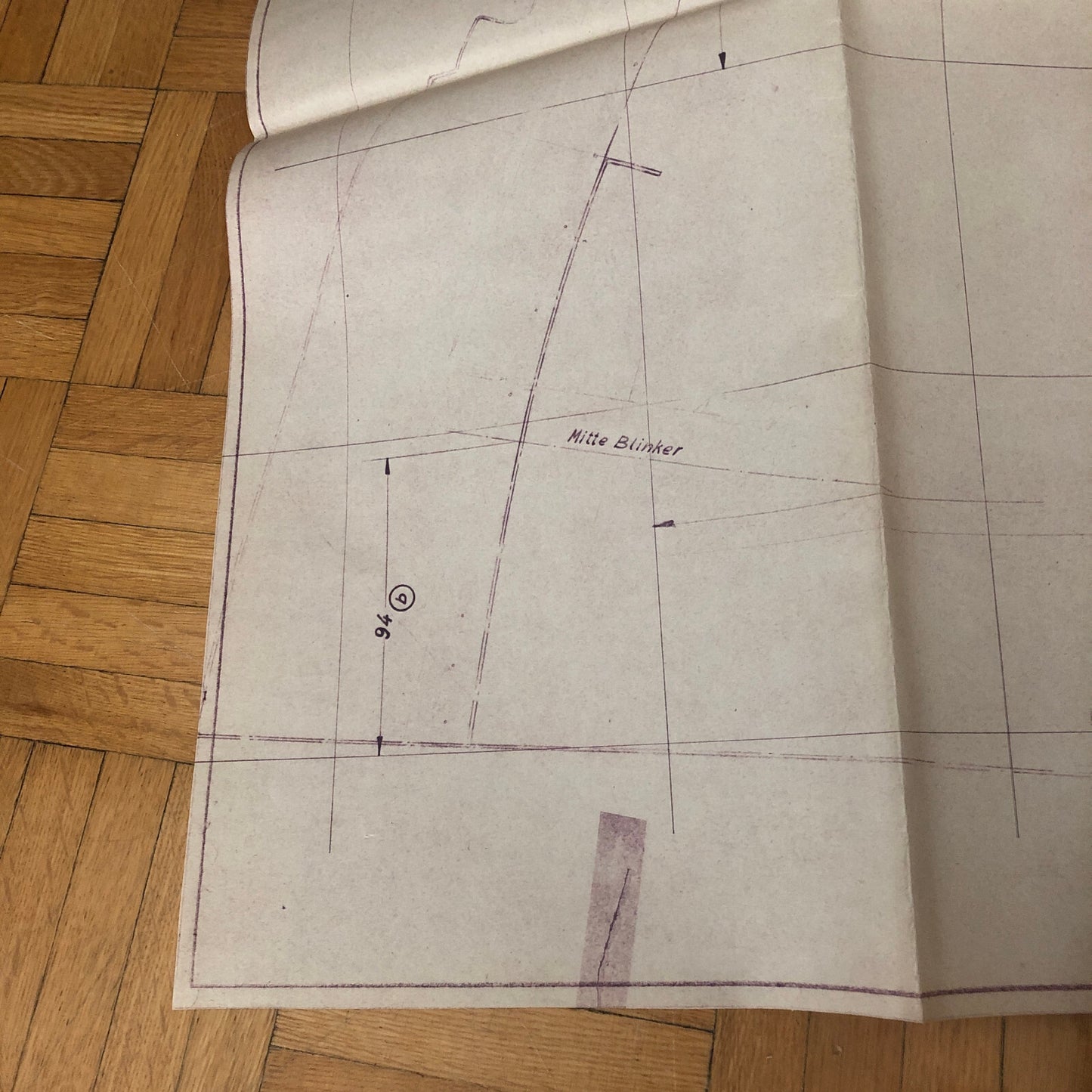 Vintage Porsche Reutter & Co Coachbuilder Factory Part Blueprint Document German
