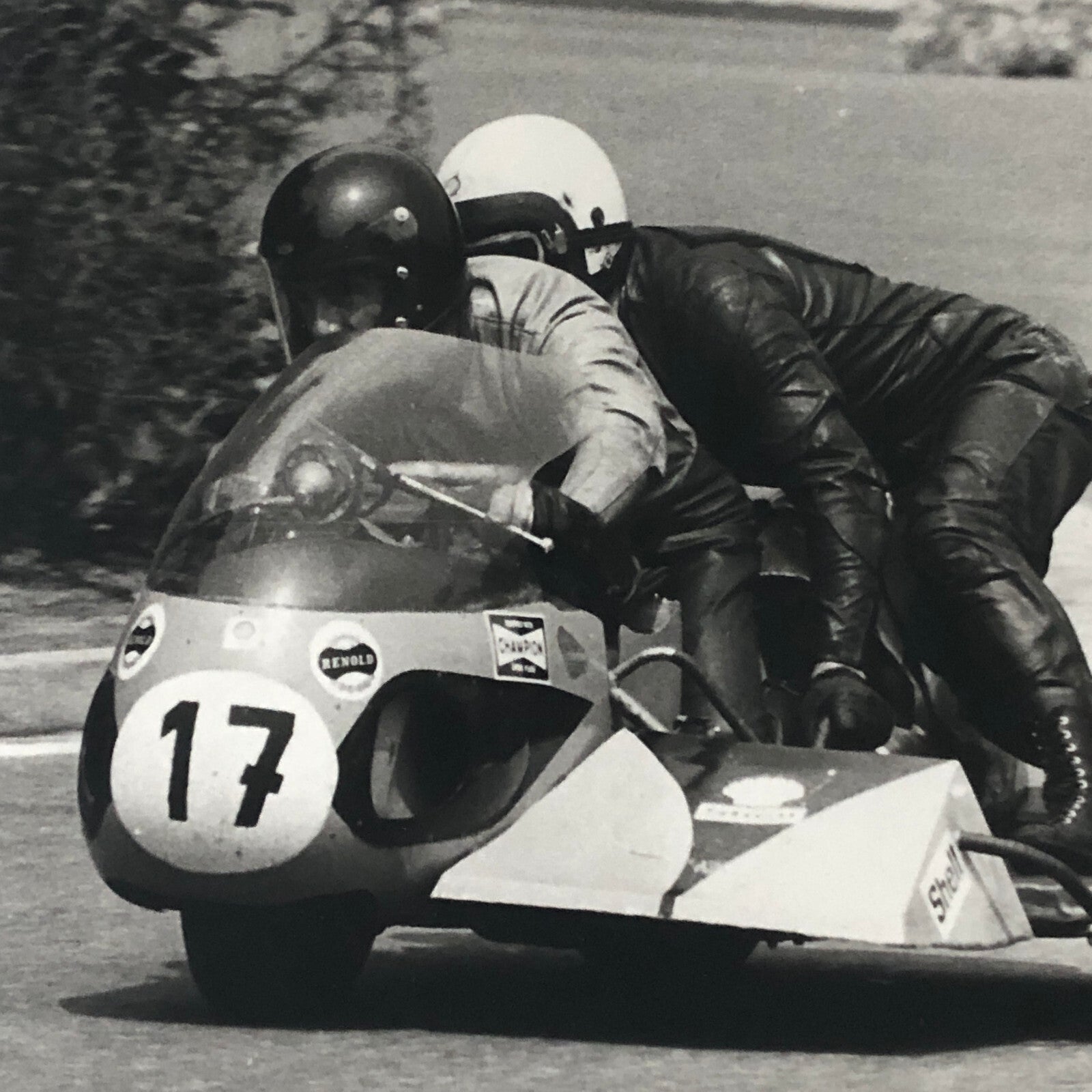 Vintage Motorcycle Racing Photo photograph Sidecar Side Car Bike