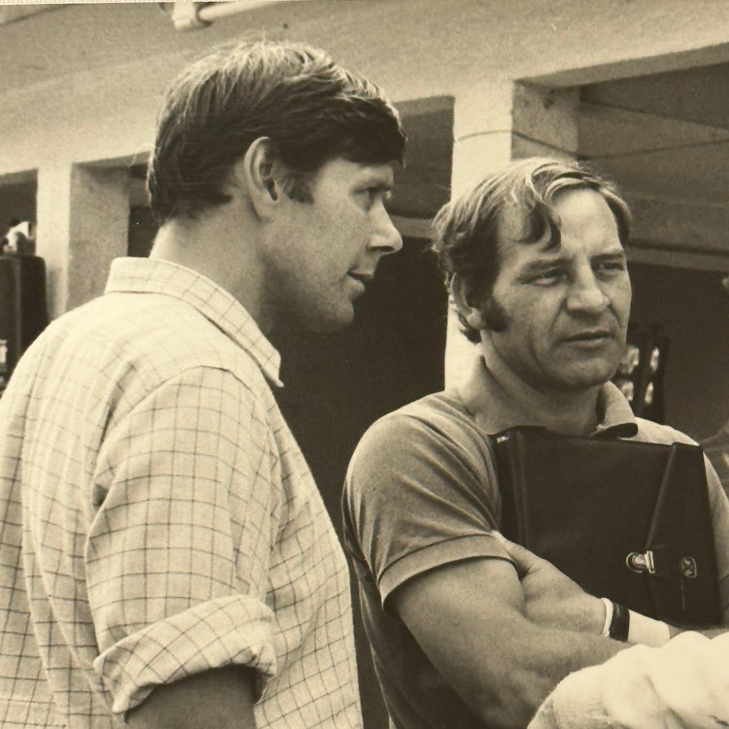 Vintage Racing Photo 1969 German Grand Prix Graham Hill Innes Ireland Scammel