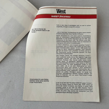 1987 West Zakspeed Racing Team Press Kit Photos Slides Martin Brundle GERMAN
