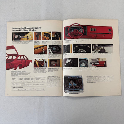 1980 Chevrolet Citation Car Sales Brochure Catalog Chevy X11 Club Coupe