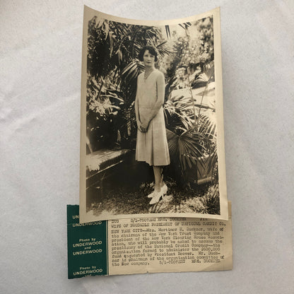 Press Photo Photograph Society Woman Mrs Mortimer N Buckner New York Trust