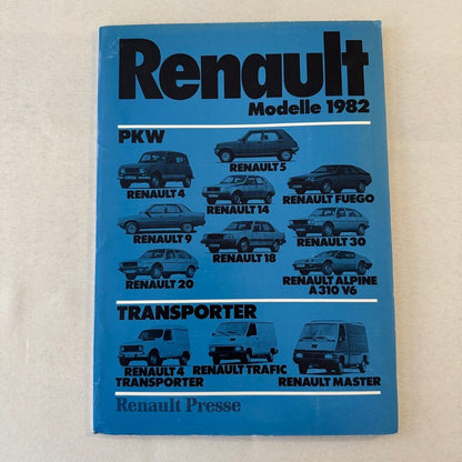 1982 Renault Press Kit Brochure Photos Renault 5 Turbo 9 14 Fuego 30 Alpine A310