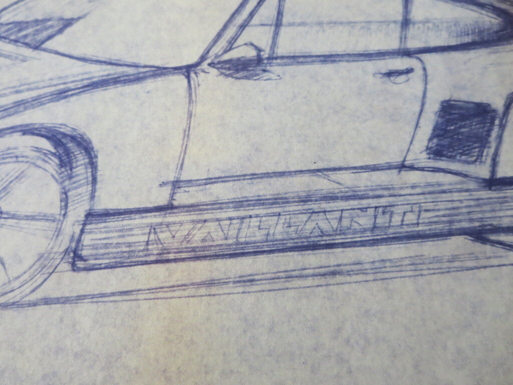 Porsche 935 Kremer Racing Design Sketch Drawing Art LOT OF 5 -  NOTTRODT Vintage