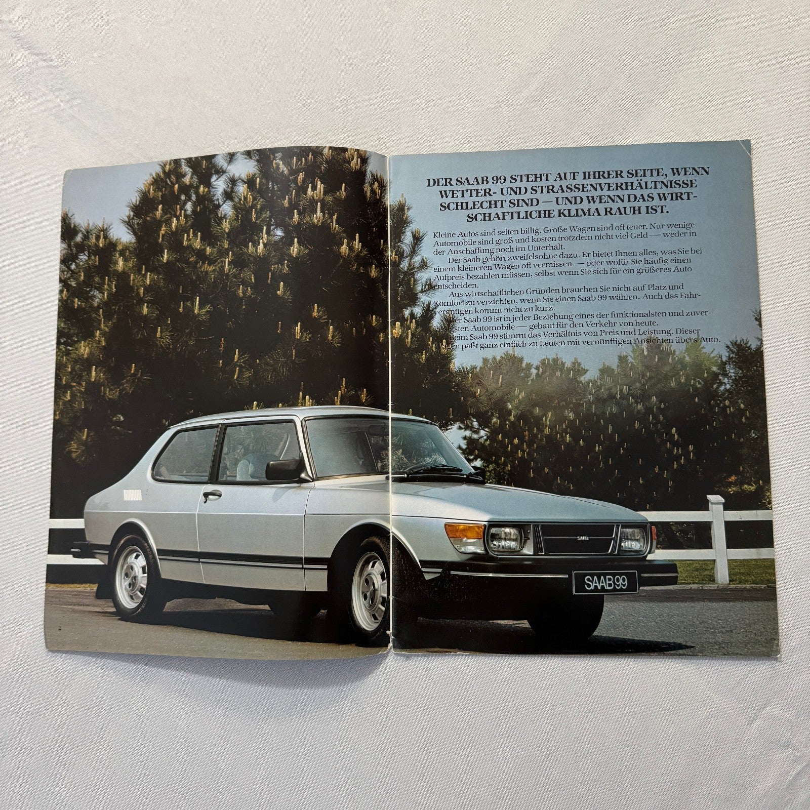 1983 Saab 99 Car Sales Brochure Catalog Advertising Vintage GERMAN Language
