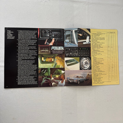 1978 Chrysler New Yorker and Newport Car Sales Brochure Catalog Advertising