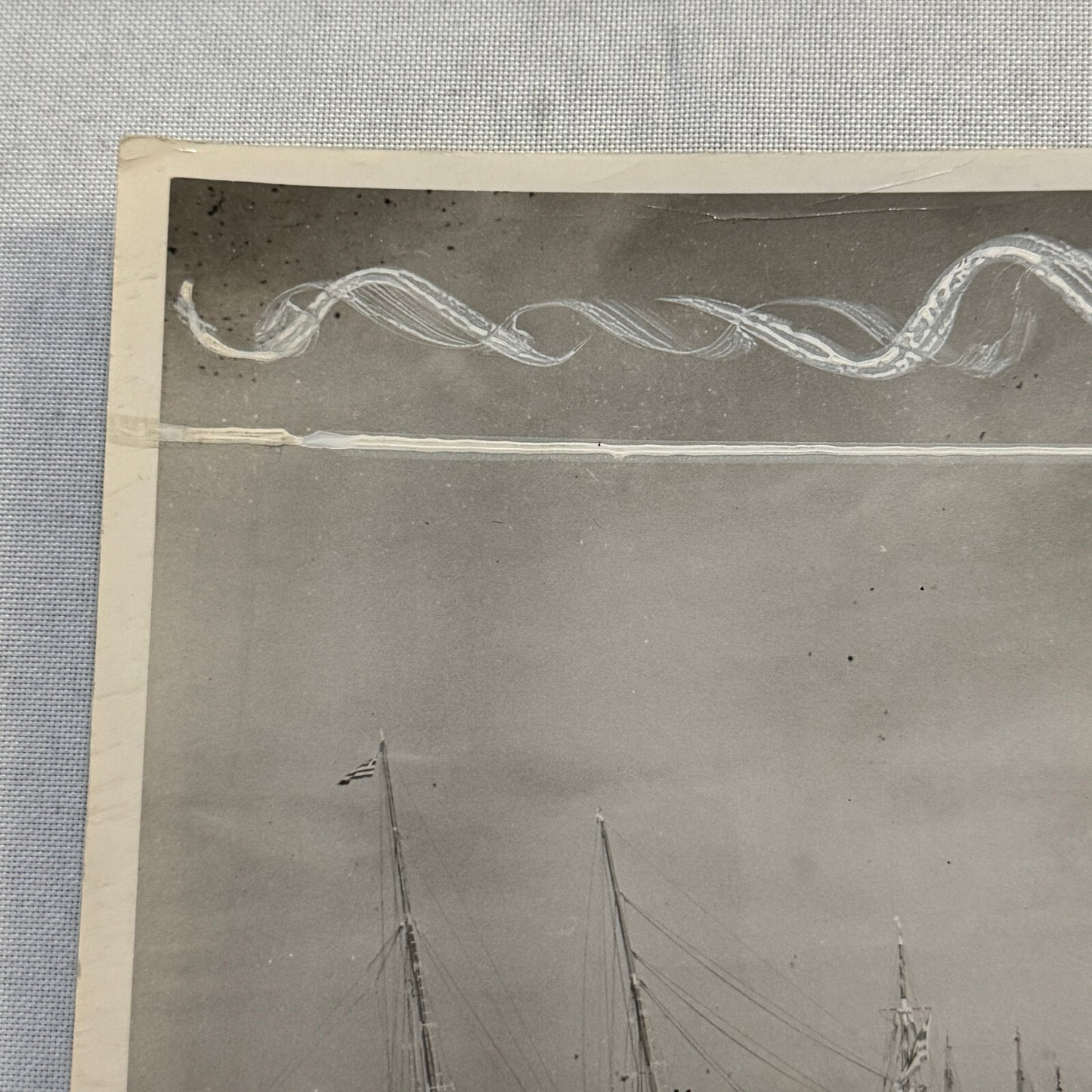 Vintage Royal Canadian Navy Ship Photograph Photo HMCS Saguenay Boat