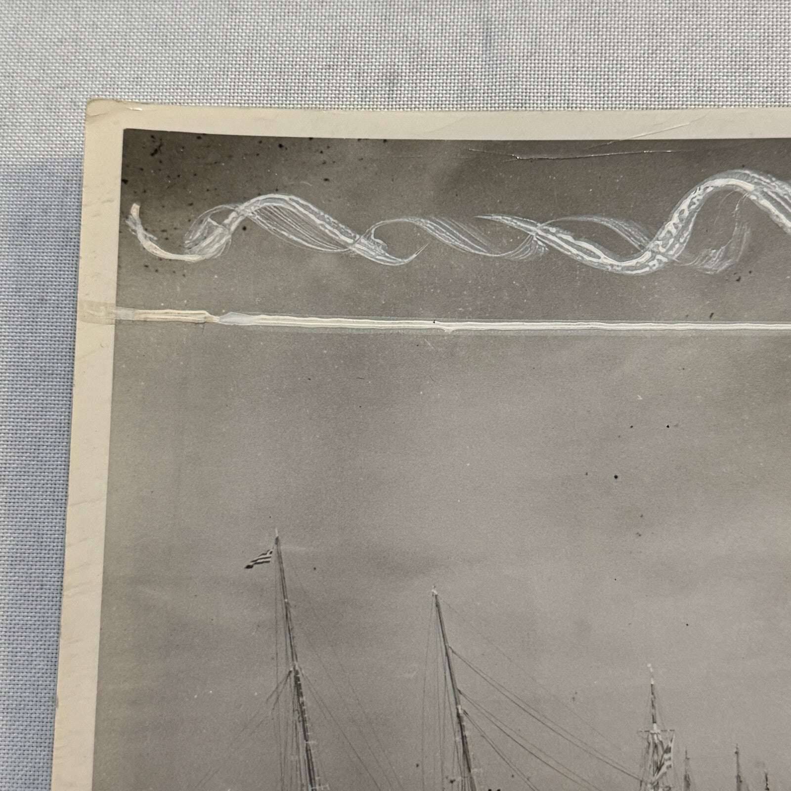 Vintage Royal Canadian Navy Ship Photograph Photo HMCS Saguenay Boat