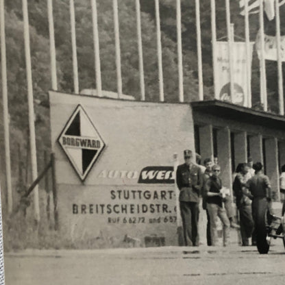Vintage Solitude Grand Prix Racing Photo Photograph 1961 Borgward Sign