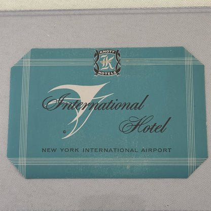 Vintage Hotel Travel Label Knott Hotels International Hotel New York Airport