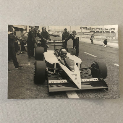 1987 Formula One F1 Racing Photo Lot of 4 West & Olivetti Race Cars