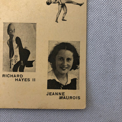 1938 German Circus Event Postcard Performers Bicycle Acrobat Day Ruth Sayton +