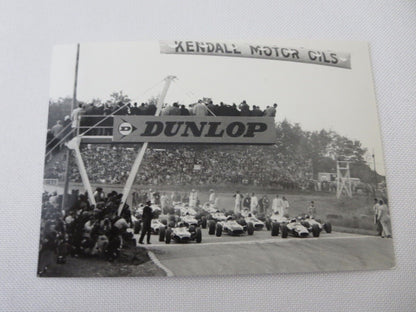 Vintage 1966 Racing Photograph Photo - USA Grand Prix Cars - Dunlop Tire Kendall
