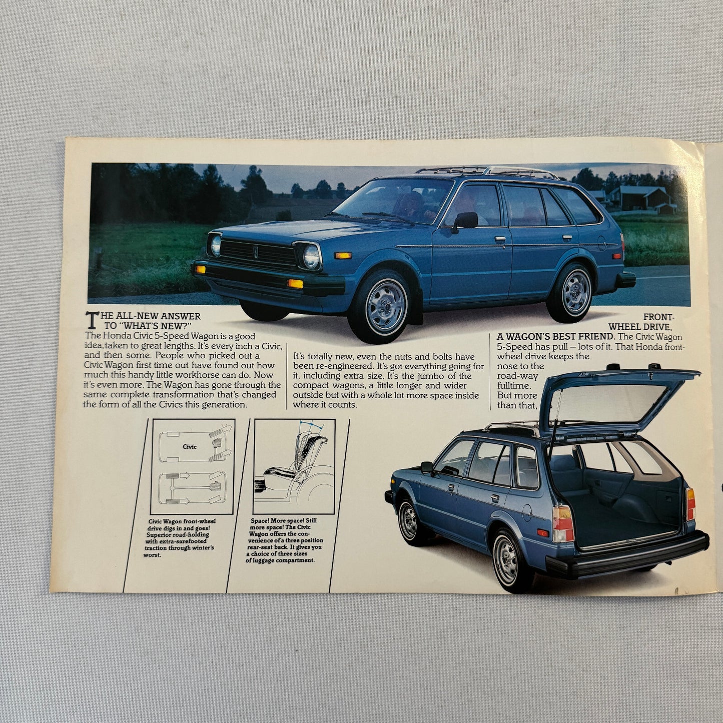 Honda Civic Station Wagon Car Sales Brochure Catalog Canadian 1979 1980