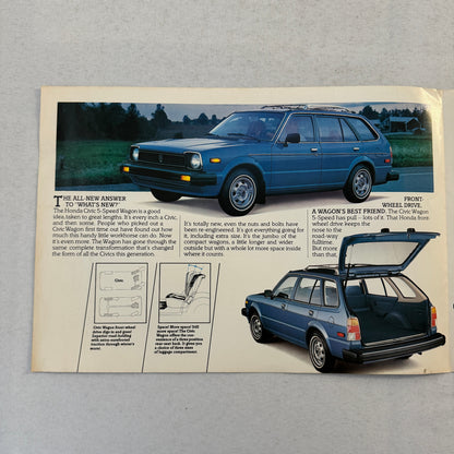 Honda Civic Station Wagon Car Sales Brochure Catalog Canadian 1979 1980