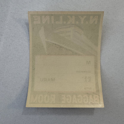 Vintage Ship Luggage Travel Label NYK Line Printed in Japan