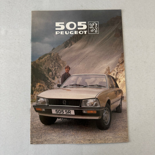 1982 Peugeot 505 Car Sales Brochure Catalog 505 SR GRD STI GR Vintage UK Market